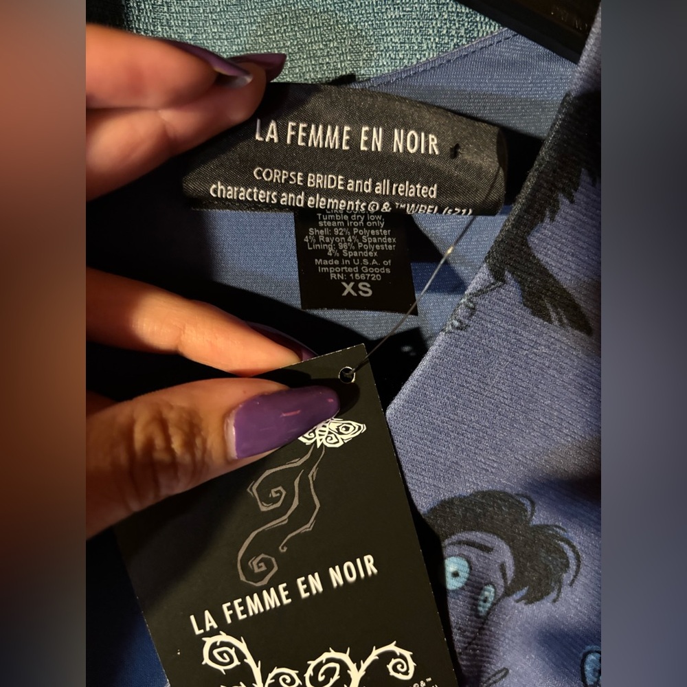 La Femme En Noir x Corpse Bride Dress w/ belt NWT - Picture 8 of 12